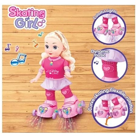 Papusa interactiva pe role,Skating Girl,Roz