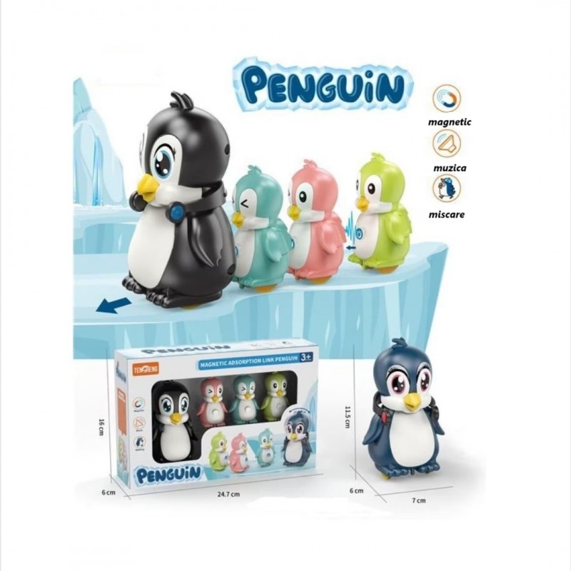 Jucarie Penguin,pinguini care canta si merg