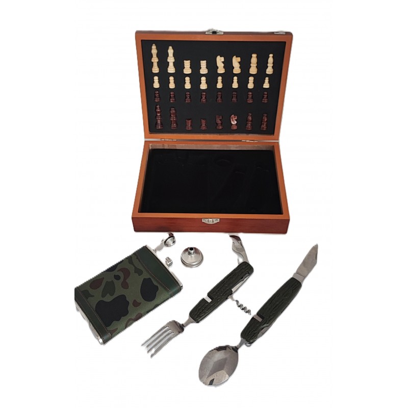 Set Joc de Sah,Plosca si Briceag