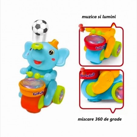 Jucarie elefant cu muzica si lumini