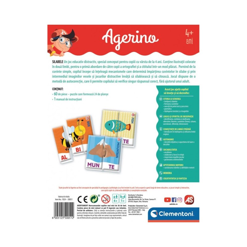 Joc educativ Agerino - Silabele