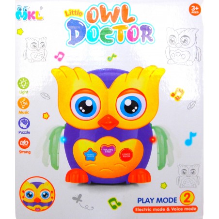 Jucarie educativa bufnita, interactiva cu muzica si lumini