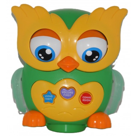 Jucarie educativa bufnita, interactiva cu muzica si lumini