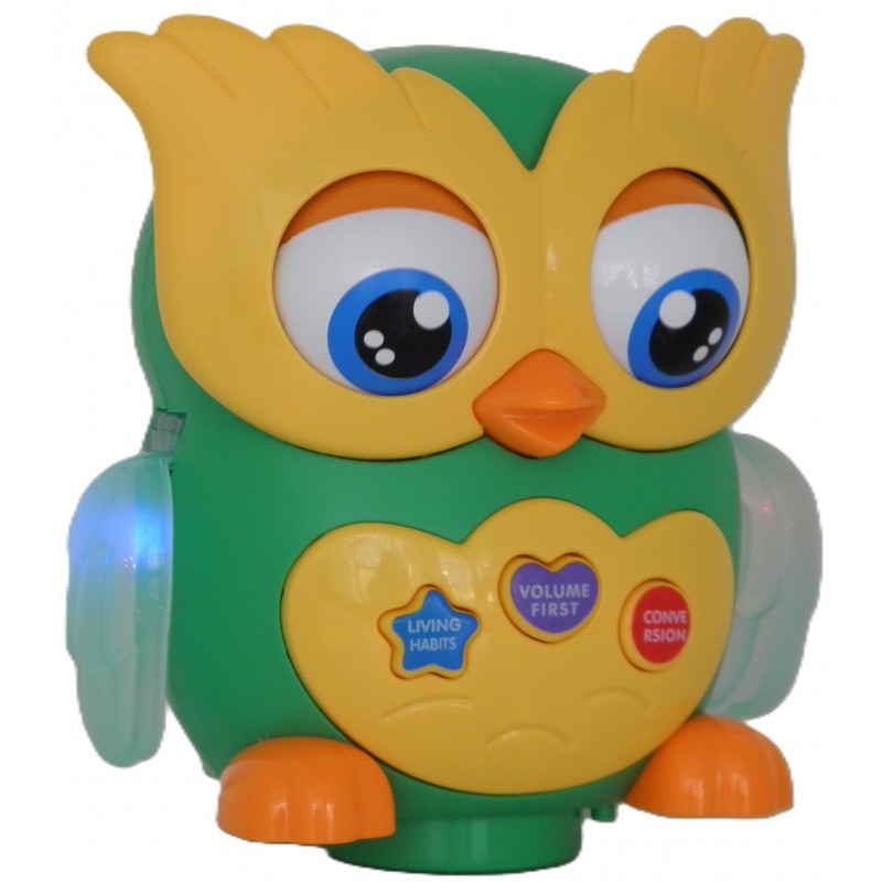 Jucarie educativa bufnita, interactiva cu muzica si lumini