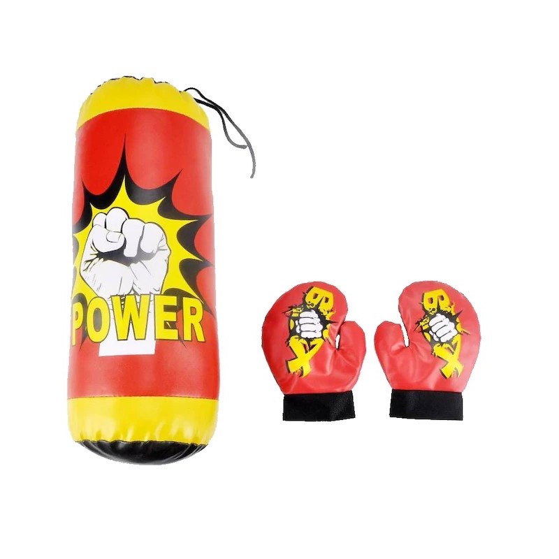 Set Sac de box si manusi, pentru copii