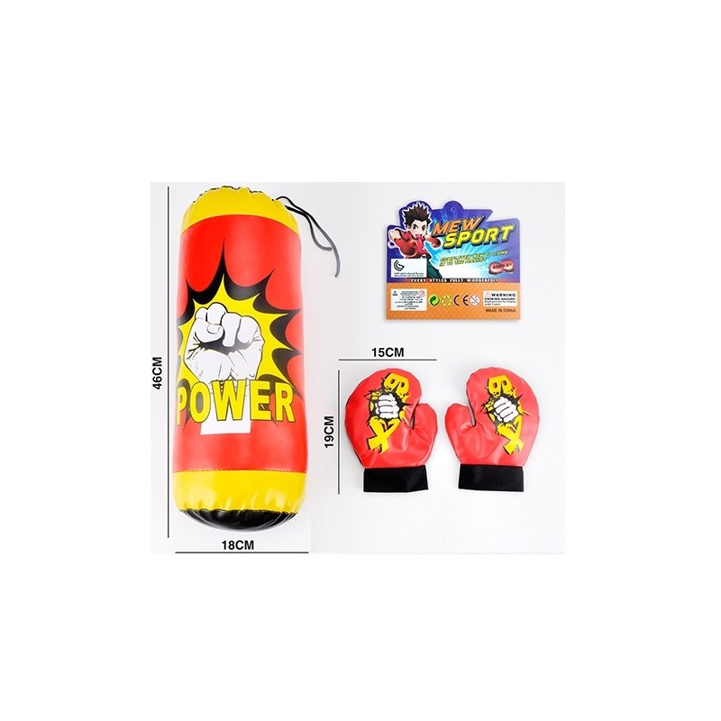 Set Sac de box si manusi, pentru copii