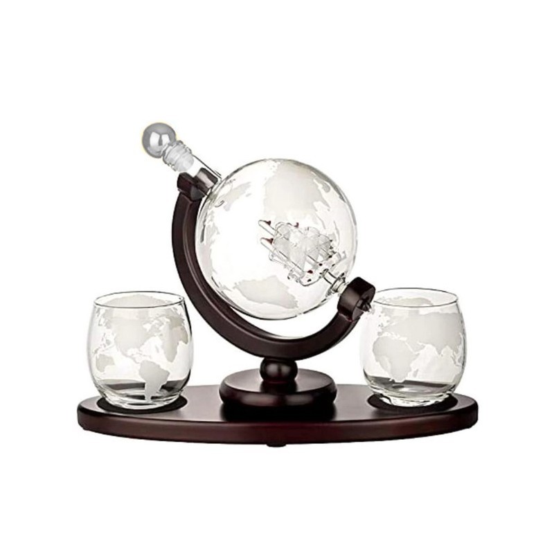 Set cadou Decantor Glob cu 2 pahare