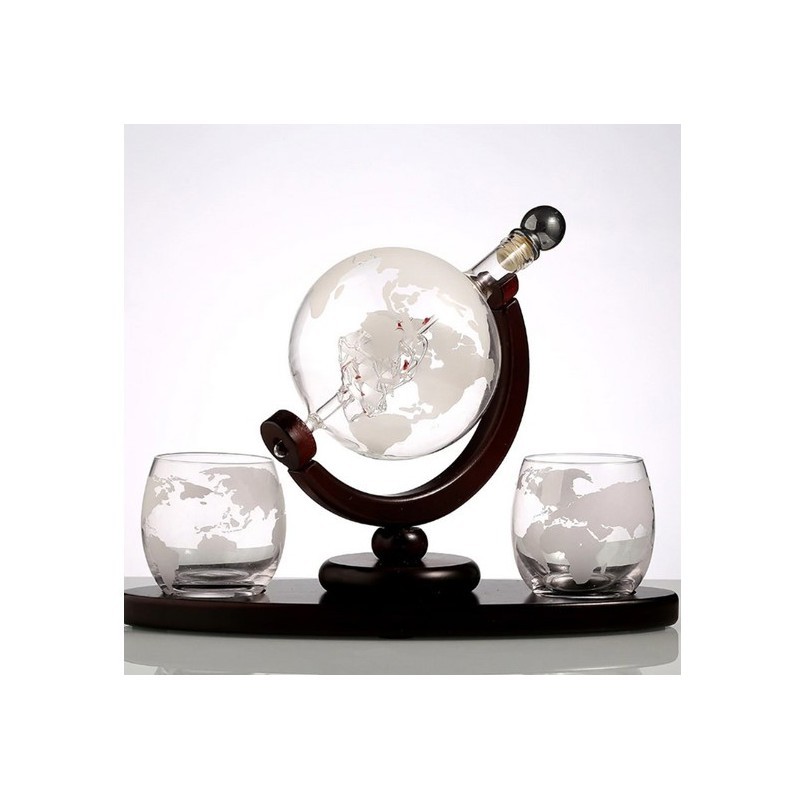 Set cadou Decantor Glob cu 2 pahare
