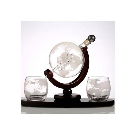 Set cadou Decantor Glob cu 2 pahare