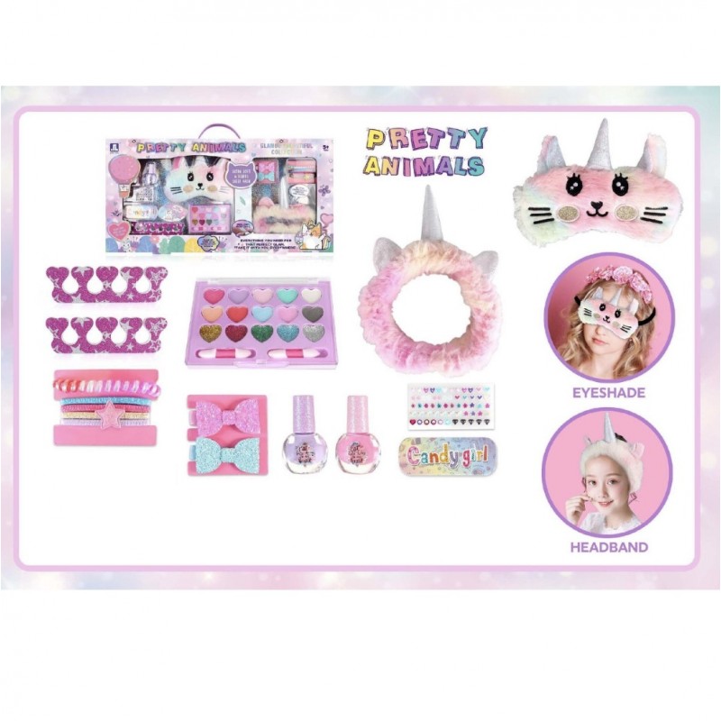 Set machiaj si accesorii Pretty Animals,Pisicuta
