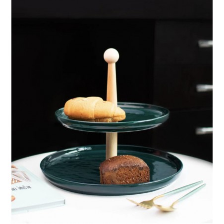 Suport etajat din ceramica pentru prajituri sau gustari