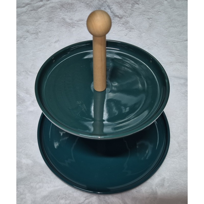 Suport etajat din ceramica pentru prajituri sau gustari