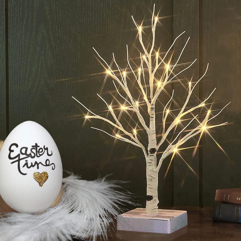 Lampa model copac cu leduri,Mesteacan