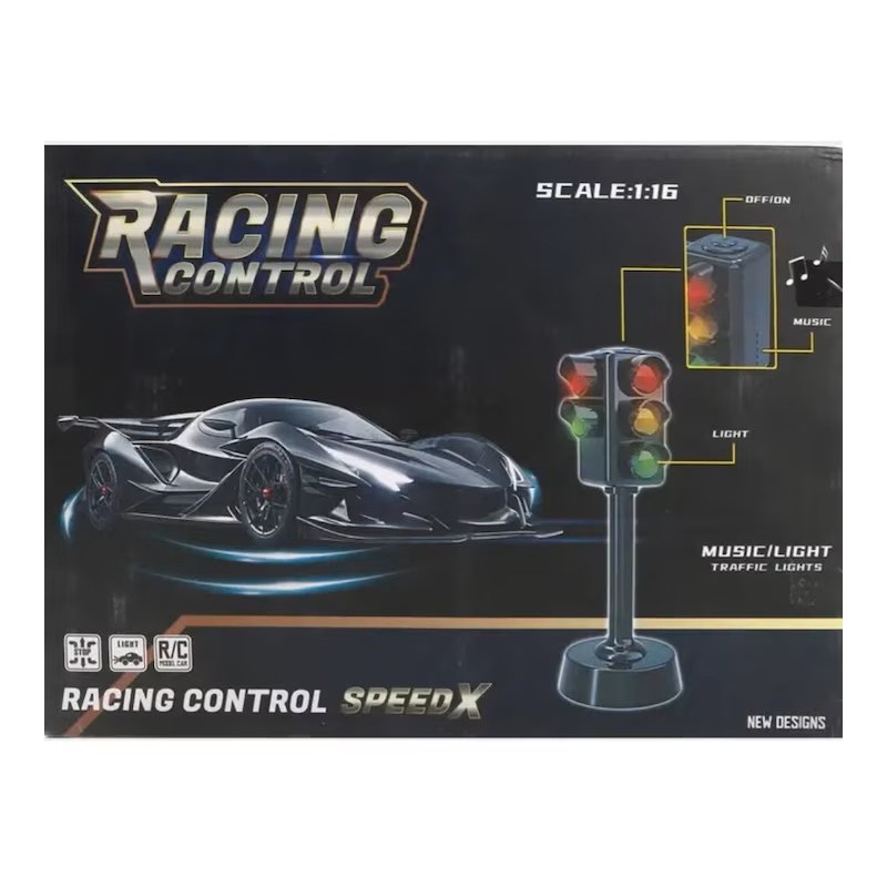 Masinuta electrica cu radiocomanda,pedale si semafor