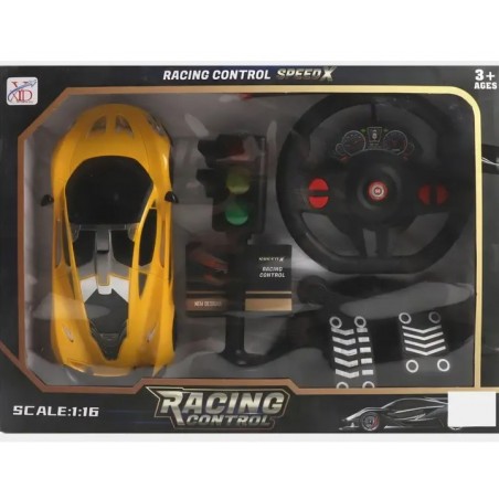 Masinuta electrica cu radiocomanda,pedale si semafor