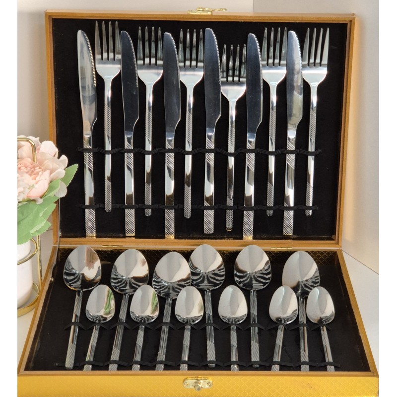 Set Tacamuri Inox 24 Piese