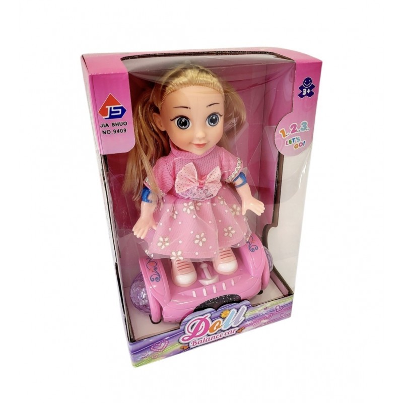 Papusa pe Hoverboard cu lumini si sunete