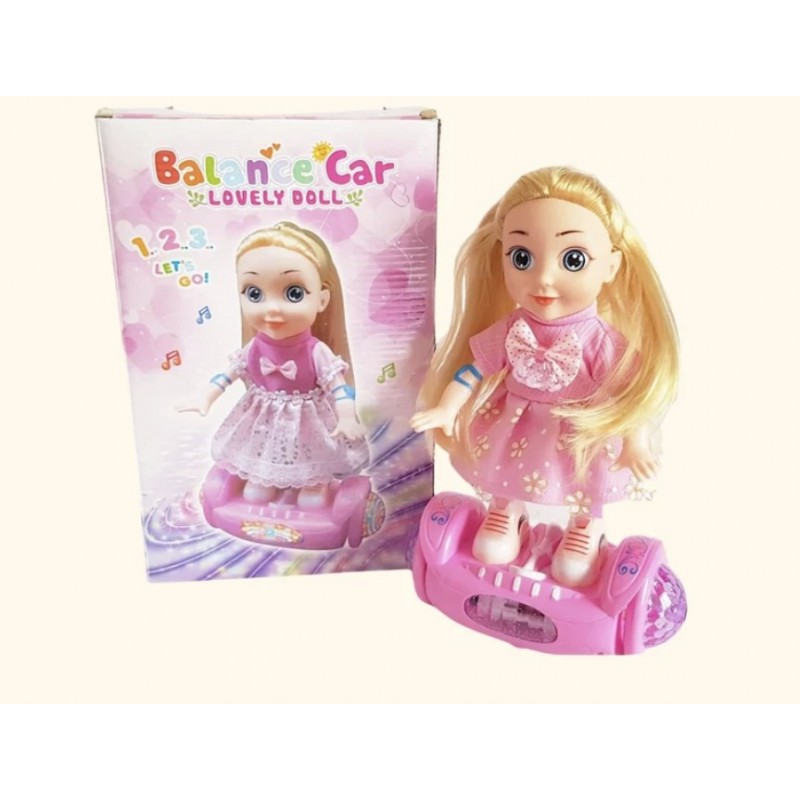 Papusa pe Hoverboard cu lumini si sunete