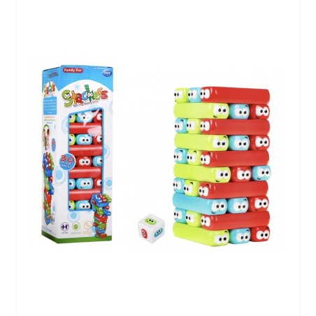 Joc JENGA cu piese colorate