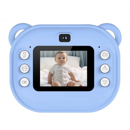 Mini camera foto-video pentru copii cu imprimare instantanee
