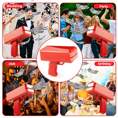 Pistol de aruncat bani,bancnote false pentru petreceri,Money Gun