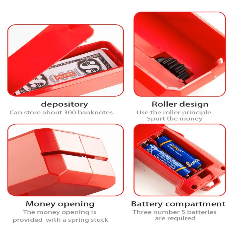 Pistol de aruncat bani,bancnote false pentru petreceri,Money Gun