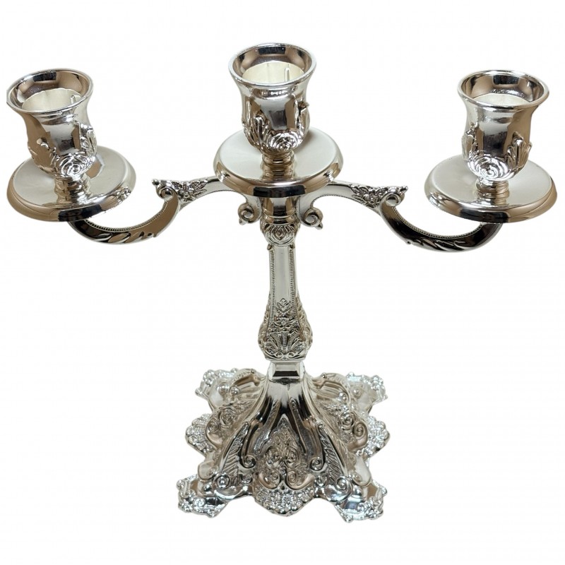 Sfesnic cu 3 brate argintat