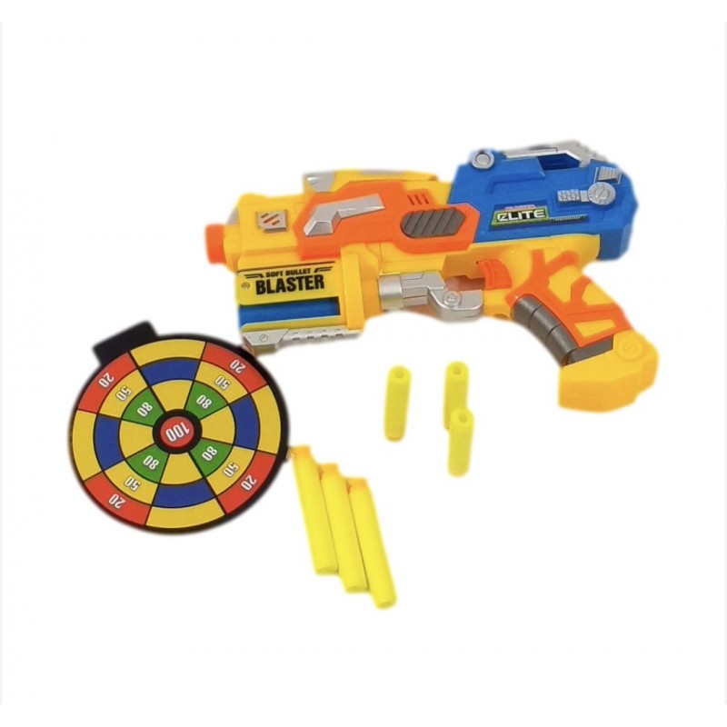 Pistol jucarie cu tinta si ventuze