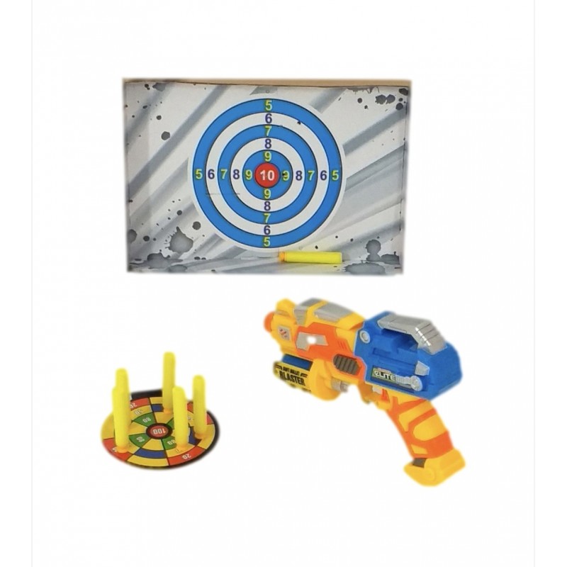 Pistol jucarie cu tinta si ventuze