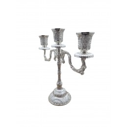 Sfesnic lumanari cu trei brate argintat 2