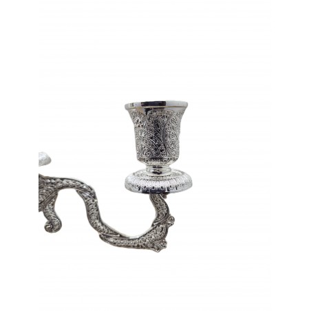 Sfesnic lumanari cu trei brate argintat