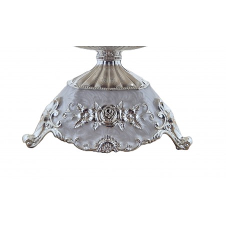 Fructiera platou cu picior,argintata