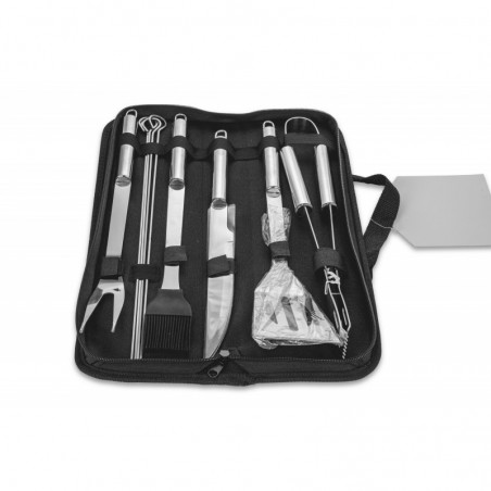 Set ustensile pentru gratar din inox 9 piese