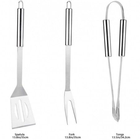 Set ustensile pentru gratar 13 piese din inox