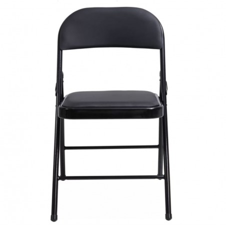 SET 6 SCAUNE PLIABILE TAPITATE PIELE ECOLOGICA,CADRU MEATLIC