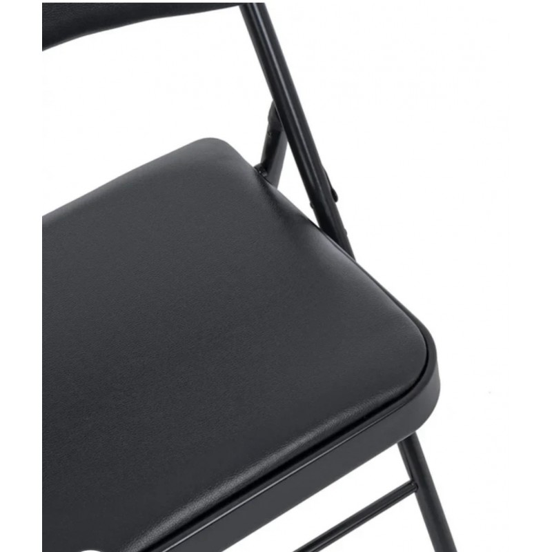 SET 6 SCAUNE PLIABILE TAPITATE PIELE ECOLOGICA,CADRU MEATLIC