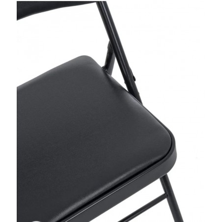 SET 6 SCAUNE PLIABILE TAPITATE PIELE ECOLOGICA,CADRU MEATLIC