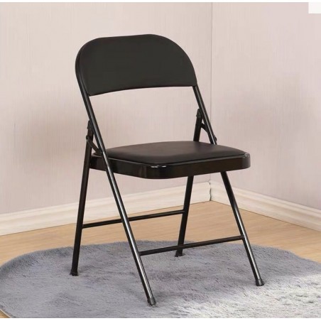 SET 6 SCAUNE PLIABILE TAPITATE PIELE ECOLOGICA,CADRU MEATLIC