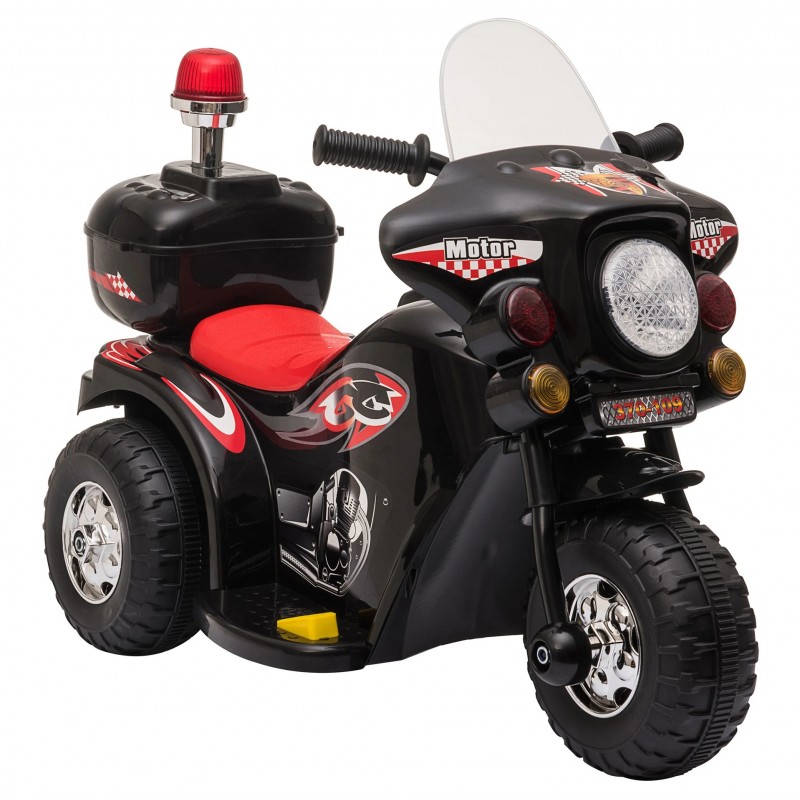 Motocicleta electrica de politie pentru copii, Lumini LED si Sunete