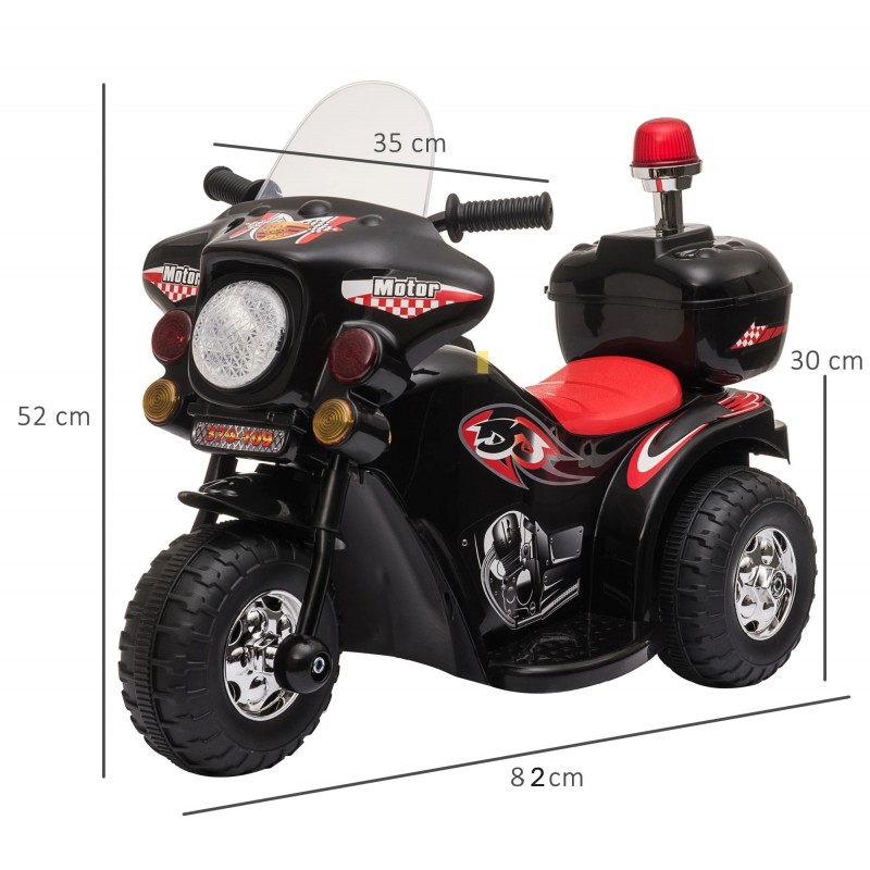 Motocicleta electrica de politie pentru copii, Lumini LED si Sunete