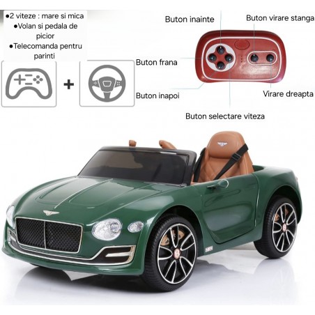 Masina electrica copii BENTLEY 12V VERDE