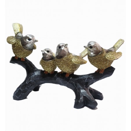 STATUETA DECORATIVA , PASARI PE O RAMURA 30 CM