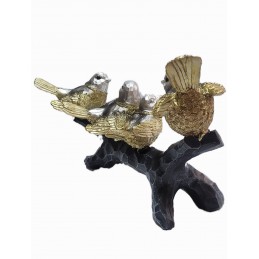 STATUETA DECORATIVA , PASARI PE O RAMURA 30 CM 2