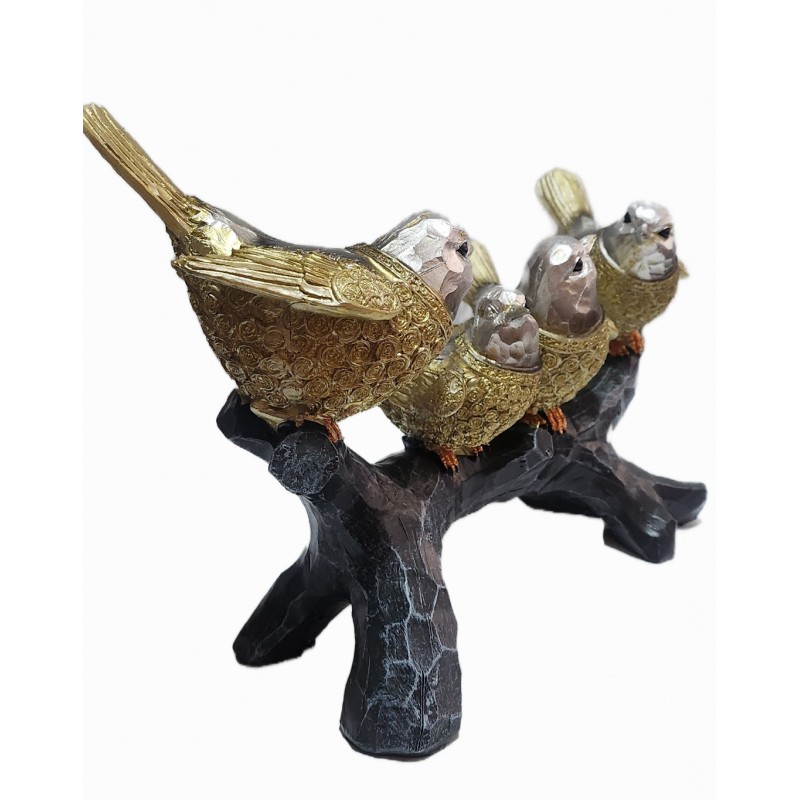 STATUETA DECORATIVA , PASARI PE O RAMURA 30 CM