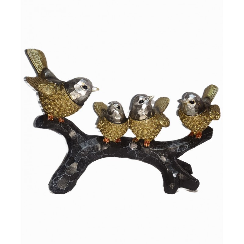 STATUETA DECORATIVA , PASARI PE O RAMURA 30 CM