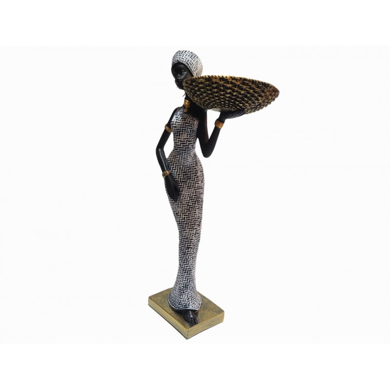 STATUETA DECORATIVA ,FEMEIE AFRICANA