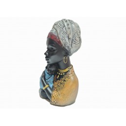 Statuetă decorativă mamă cu copil, stil african, 20 cm 2