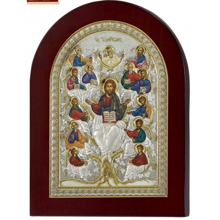 Icoană argint Pomul Vieţii 15x21 cm