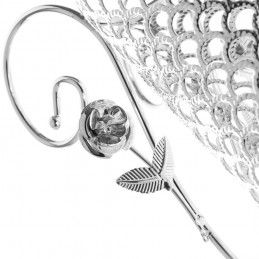 Suport sticlă de vin vintage argintat