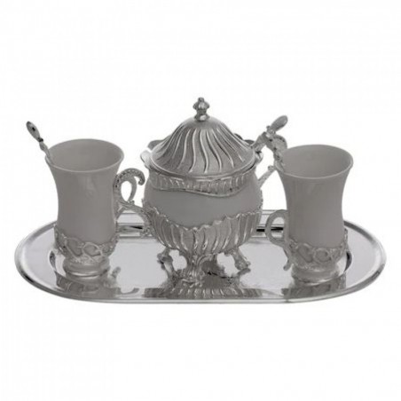 Set cafea argintat cu 4 piese pentru 2 persoane
